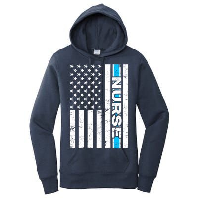 Support Nurses Front Line Flag Women's Pullover Hoodie