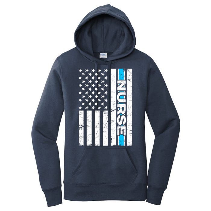 Support Nurses Front Line Flag Women's Pullover Hoodie