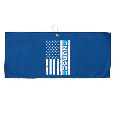 Support Nurses Front Line Flag Large Microfiber Waffle Golf Towel