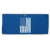Support Nurses Front Line Flag Large Microfiber Waffle Golf Towel