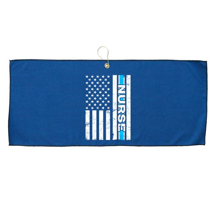 Support Nurses Front Line Flag Large Microfiber Waffle Golf Towel