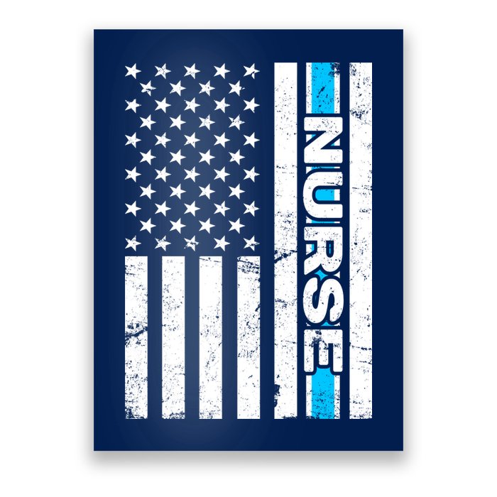 Support Nurses Front Line Flag Poster