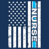 Support Nurses Front Line Flag Poster