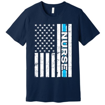 Support Nurses Front Line Flag Premium T-Shirt