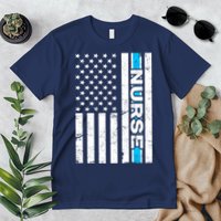 Support Nurses Front Line Flag Premium T-Shirt
