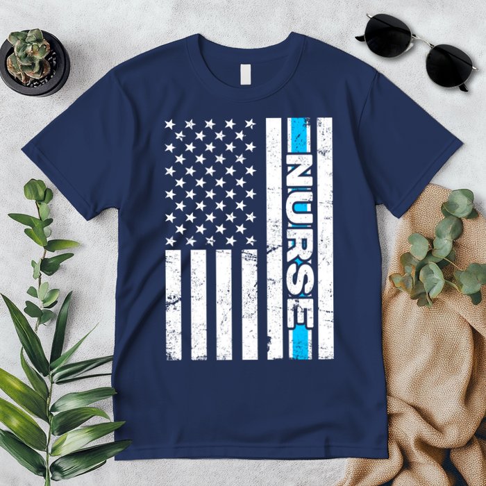 Support Nurses Front Line Flag Premium T-Shirt