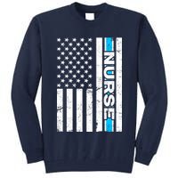 Support Nurses Front Line Flag Tall Sweatshirt