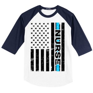 Support Nurses Front Line Flag Baseball Sleeve Shirt