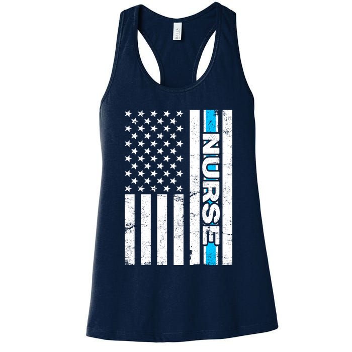 Support Nurses Front Line Flag Womens Tank Top