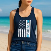 Support Nurses Front Line Flag Womens Tank Top