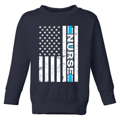 Support Nurses Front Line Flag Toddler Sweatshirt