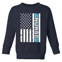 Support Nurses Front Line Flag Toddler Sweatshirt