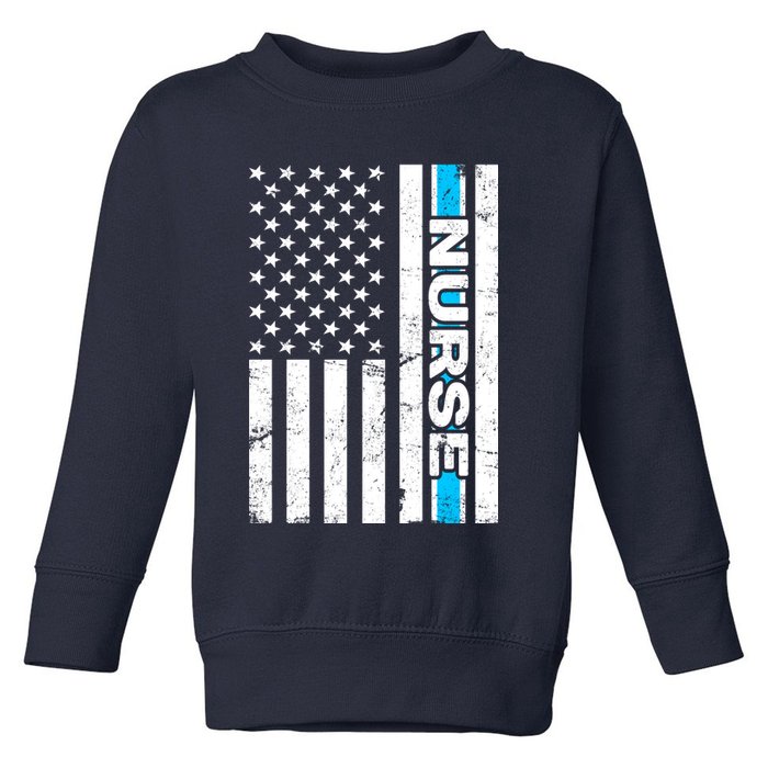 Support Nurses Front Line Flag Toddler Sweatshirt