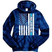Support Nurses Front Line Flag Tie Dye Hoodie
