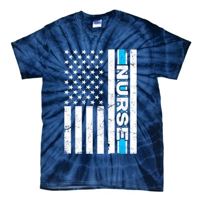 Support Nurses Front Line Flag Tie-Dye T-Shirt