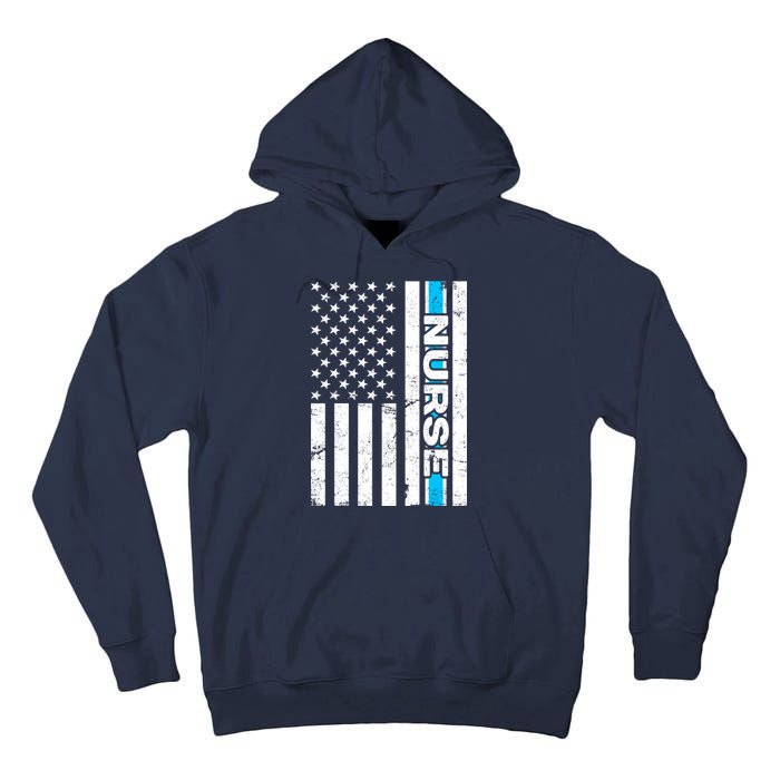 Support Nurses Front Line Flag Tall Hoodie