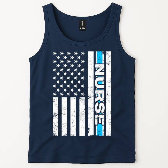 Support Nurses Front Line Flag Tank Top