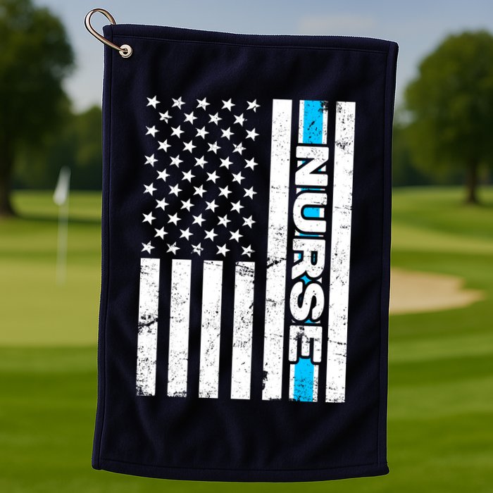 Support Nurses Front Line Flag Golf Towel