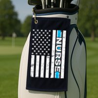 Support Nurses Front Line Flag Golf Towel