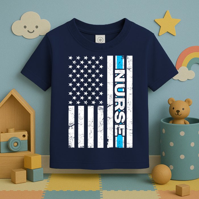 Support Nurses Front Line Flag Toddler T-Shirt