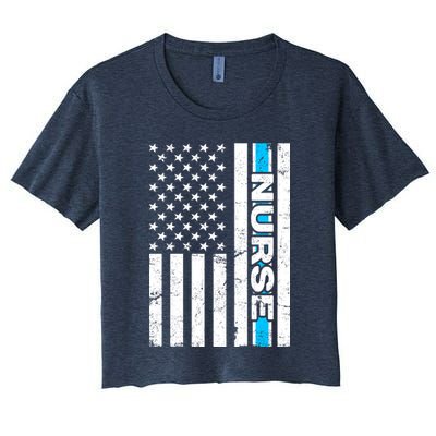 Support Nurses Front Line Flag Crop Top