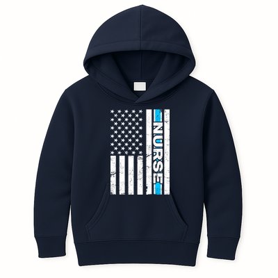 Support Nurses Front Line Flag Kids Hoodie