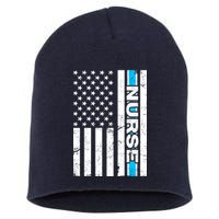 Support Nurses Front Line Flag Short Acrylic Beanie