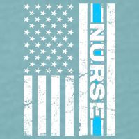 Support Nurses Front Line Flag Sueded Cloud Jersey T-Shirt