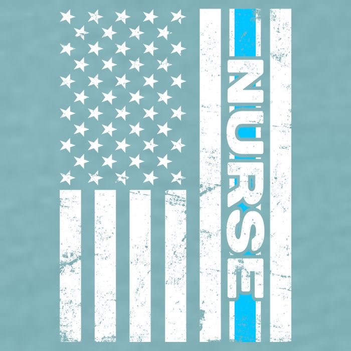Support Nurses Front Line Flag Sueded Cloud Jersey T-Shirt