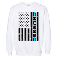 Support Nurses Front Line Flag Garment-Dyed Sweatshirt