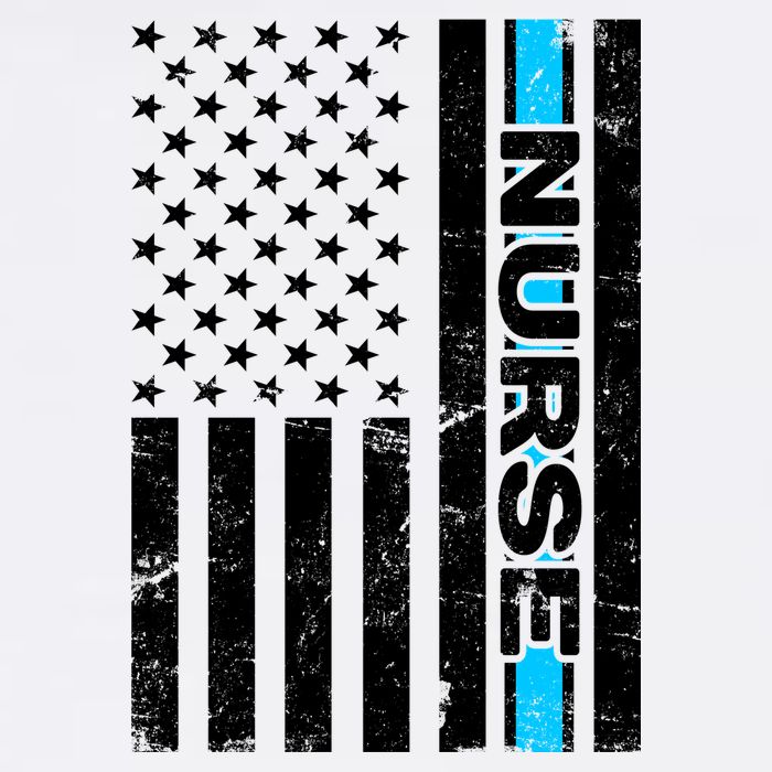 Support Nurses Front Line Flag Garment-Dyed Sweatshirt