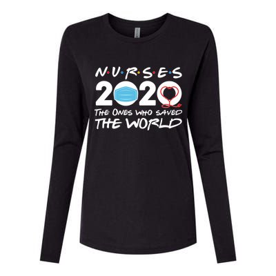 Support Nurses The Ones Who Saved The World Womens Cotton Relaxed Long Sleeve T-Shirt