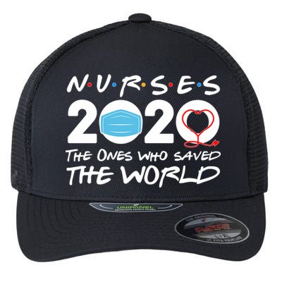 Support Nurses The Ones Who Saved The World Flexfit Unipanel Trucker Cap