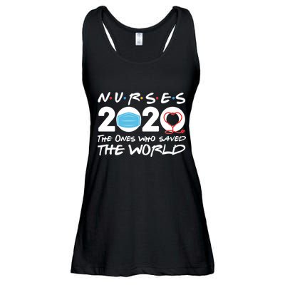 Support Nurses The Ones Who Saved The World Ladies Essential Flowy Tank