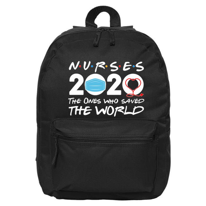 Support Nurses The Ones Who Saved The World 16 in Basic Backpack