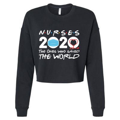 Support Nurses The Ones Who Saved The World Cropped Pullover Crew