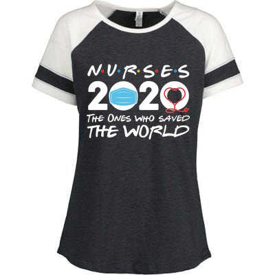 Support Nurses The Ones Who Saved The World Enza Ladies Jersey Colorblock Tee