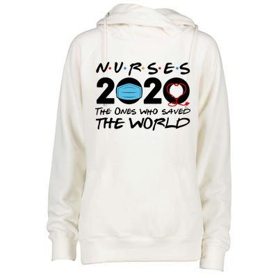 Support Nurses The Ones Who Saved The World Womens Funnel Neck Pullover Hood