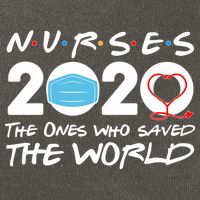 Support Nurses The Ones Who Saved The World Cotton Canvas Backpack