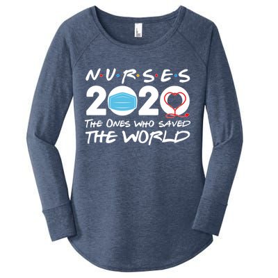 Support Nurses The Ones Who Saved The World Women's Perfect Tri Tunic Long Sleeve Shirt