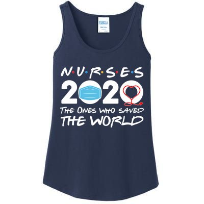 Support Nurses The Ones Who Saved The World Ladies Essential Tank