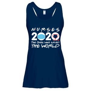 Support Nurses The Ones Who Saved The World Ladies Essential Flowy Tank