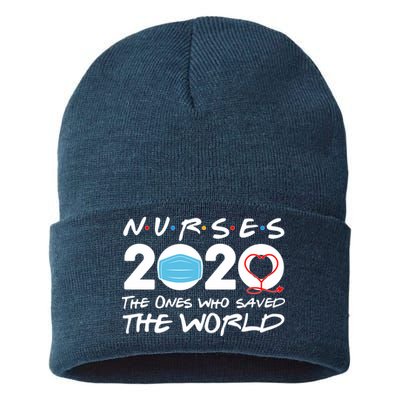 Support Nurses The Ones Who Saved The World Sustainable Knit Beanie