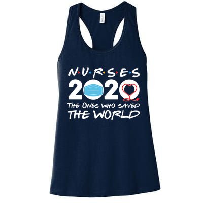 Support Nurses The Ones Who Saved The World Women's Racerback Tank