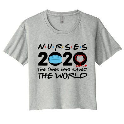 Support Nurses The Ones Who Saved The World Women's Crop Top Tee