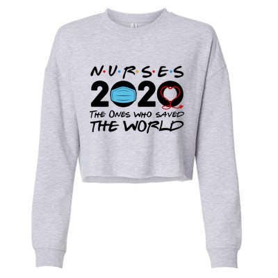 Support Nurses The Ones Who Saved The World Cropped Pullover Crew