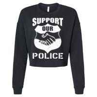 Support Our Police Cropped Pullover Crew