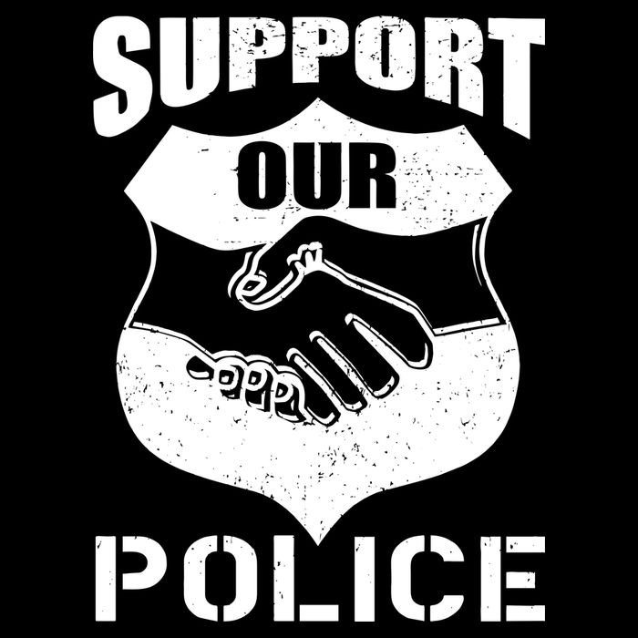 Support Our Police Cropped Pullover Crew