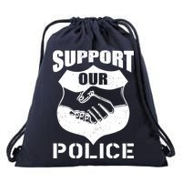 Support Our Police Drawstring Bag