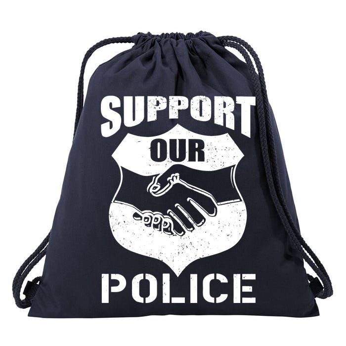 Support Our Police Drawstring Bag